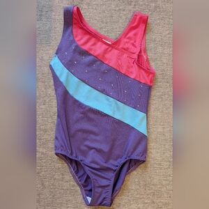 Colorful Girls Gymnastics Leotard Bodysuit Size 6
